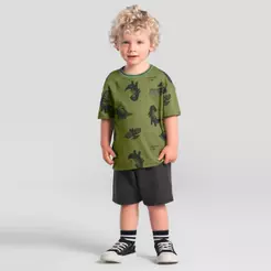 Conjunto infantil menino de dinossauro Brandili