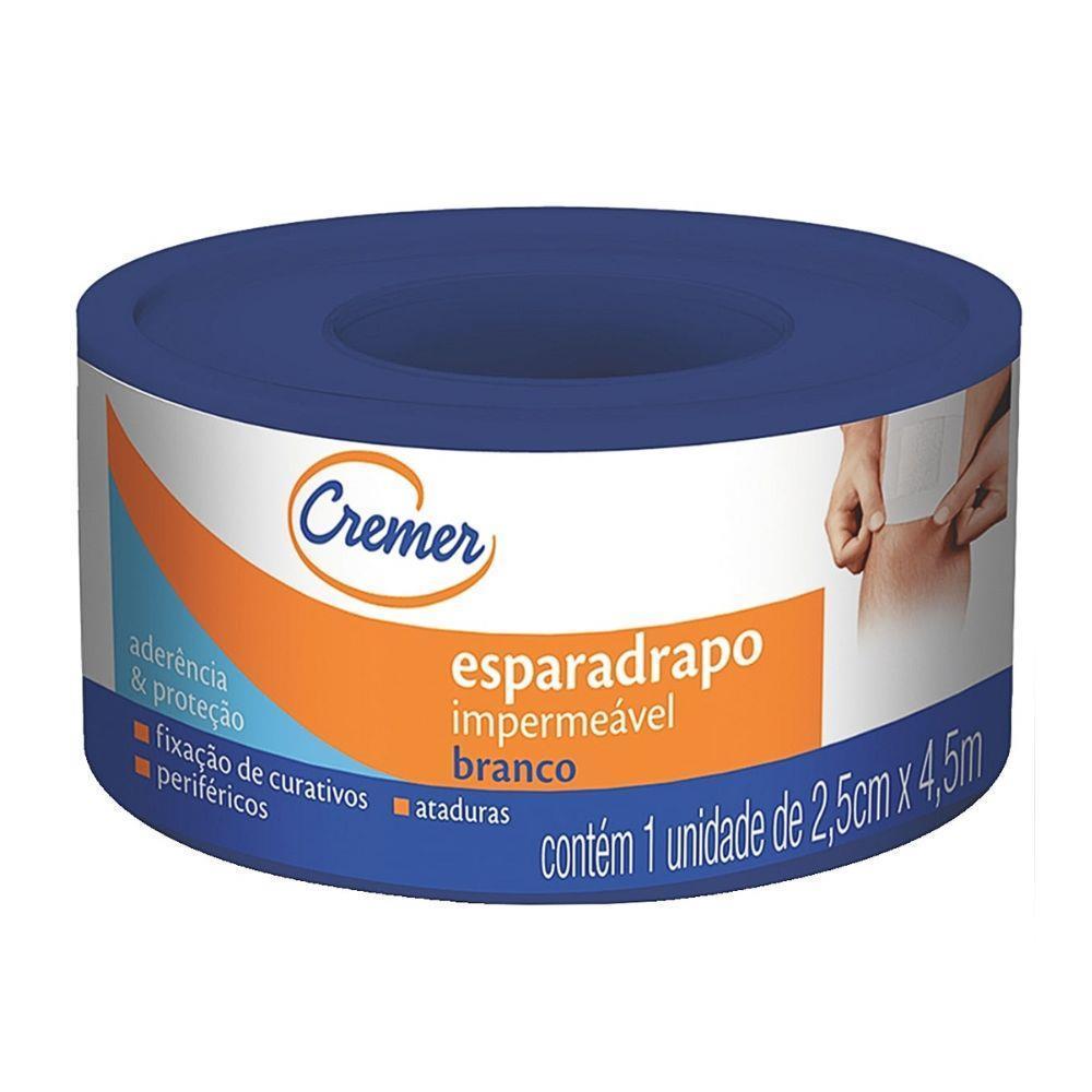 Esparadrapo Impermeável Cremer Branco 2,5Cm X 4,5M Com 1 Unidade