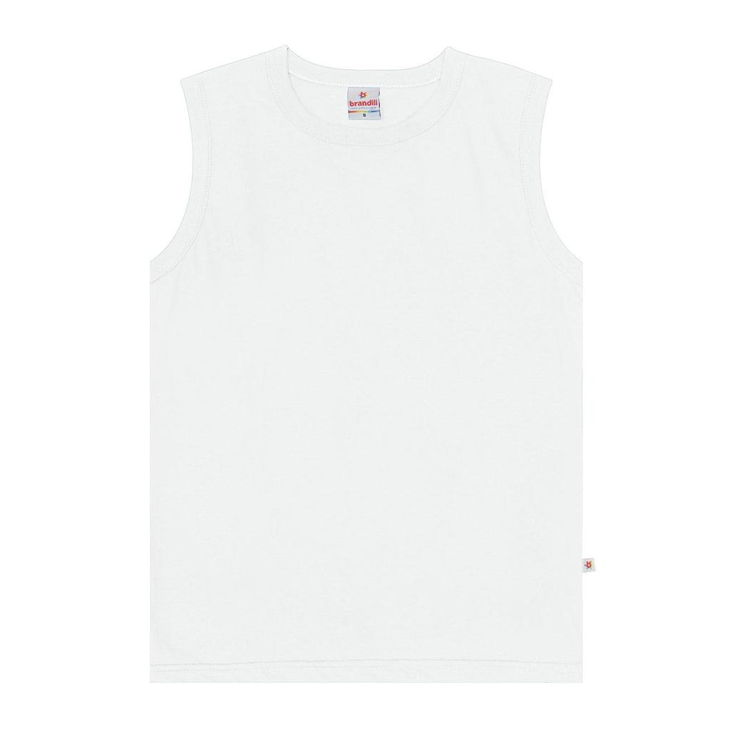 Regata infantil menino em meia malha Brandili-Branco em Oferta na Shopee