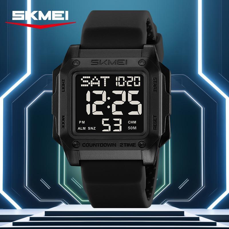 Relógio Skmei 2454 Digital Prova D Água Quadrados Esportivo Preto