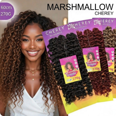 Cabelo Cacheado Bio Orgânico Marshmallow 270g | Crochet Braid com Cachos Naturais e Macios em Oferta na Shopee