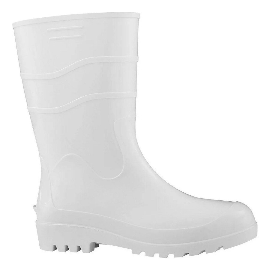 Bota Borracha Pvc Impermeavel Branca Vulcaflex Marluvas