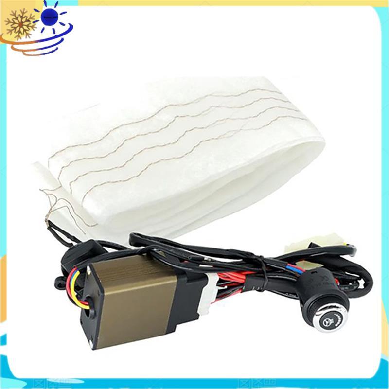 Almofada De Aquecimento Do Volante De Automóveis 12V Universal Embutido Capa Carro Com Interruptor De 6 Velocidades