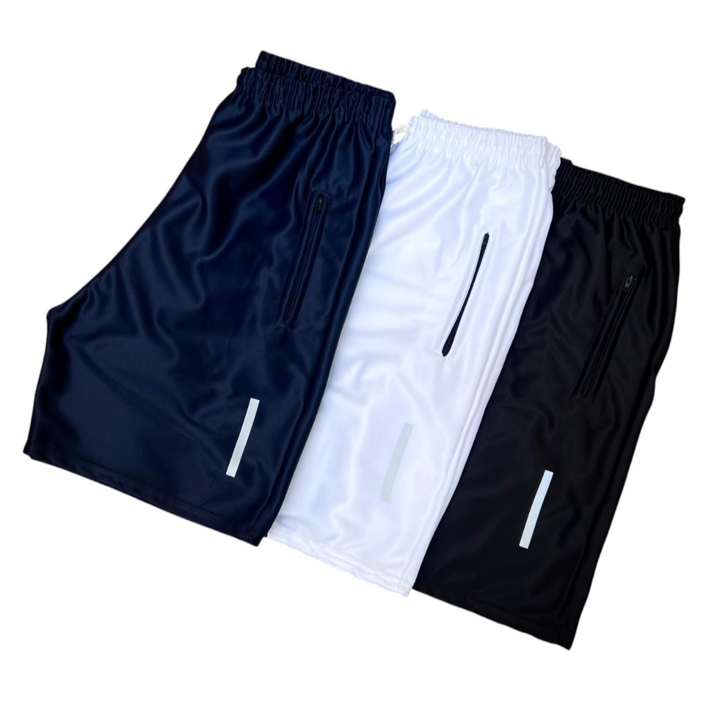 Detalhes do Kit 3 4 ou 6 Bermudas Masculinas Básicas DryFit Malha Leve e Confortável - Pronta Entrega Origins