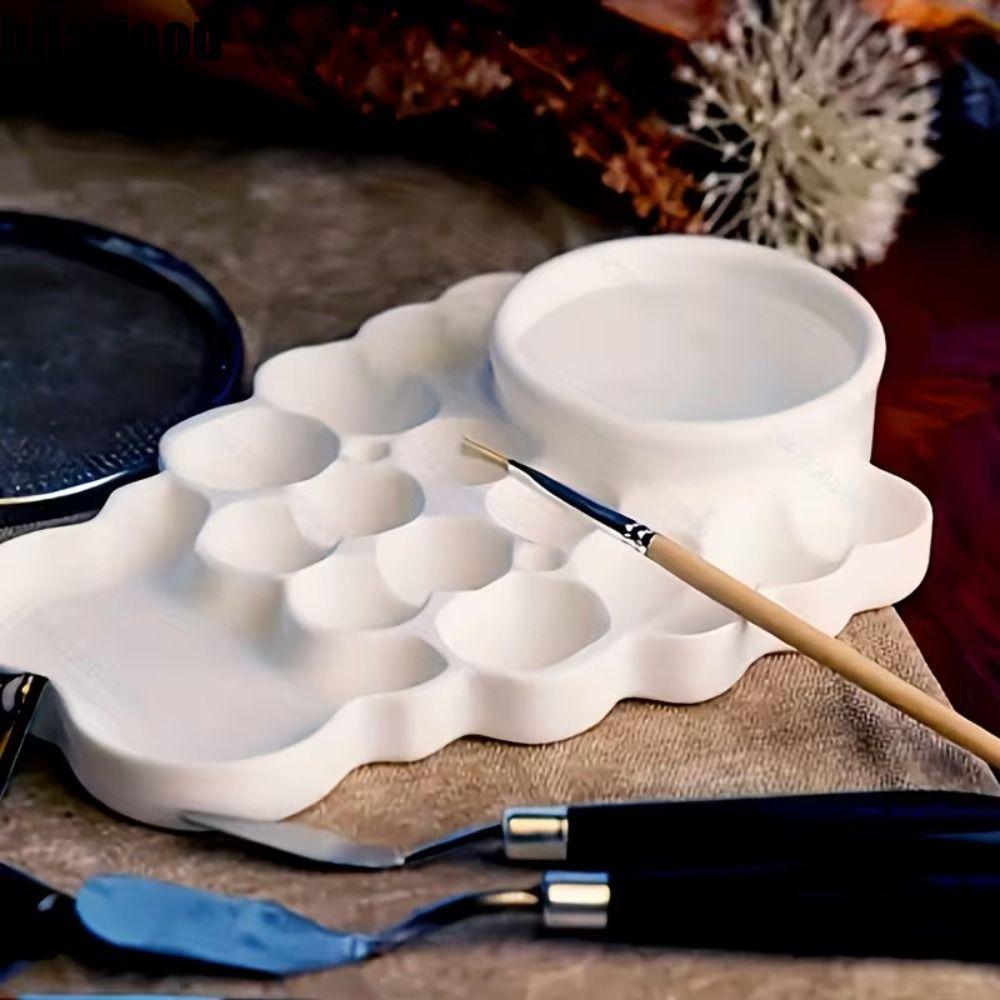 Paleta De Pintura HILARIOOU , Bandeja De Tinta Aquarela Criativa Reutilizável , Vários Compartimentos