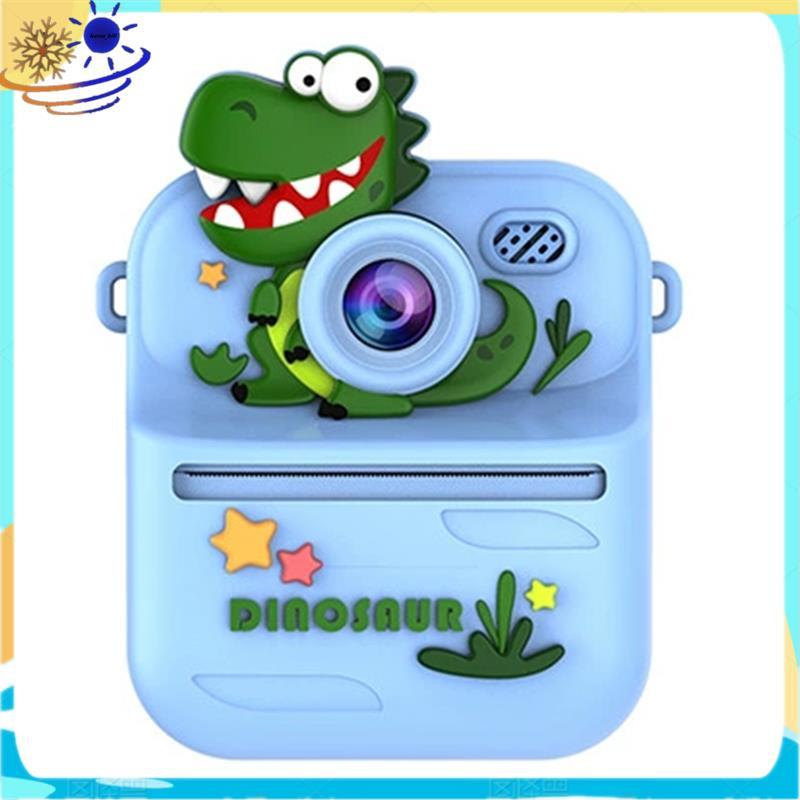 Impressora Térmica Infantil Câmera Digital Impressão Instantânea Para Crianças De Fotos Vídeo Dinossauro