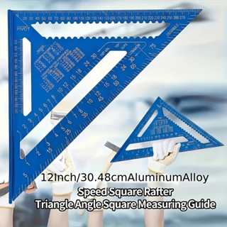 Esquadro Rápido Triangular 12 Polegadas em Alumínio Régua Transferidor para Marceneiro em Oferta na Shopee