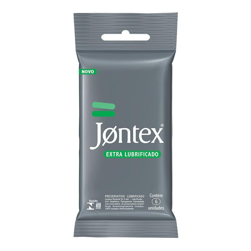 Preservativo Jontex Extra Lubrificado 6 Unidades em Oferta na Shopee