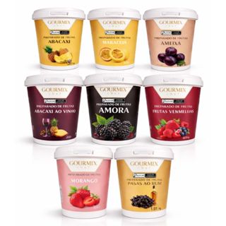Polpa Preparado de Frutas Gourmix  Chef Diversos Sabores Recheio e Cobertura Bolos Tortas Drinks 1kg em Oferta na Shopee