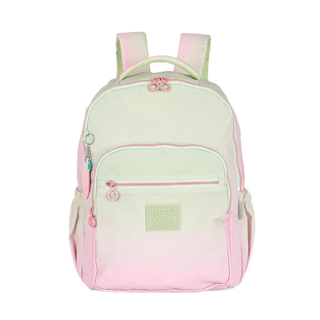 Mochila Juvenil G Crinkle Bicolor com Chaveiro Luara Up4you em Oferta na Shopee
