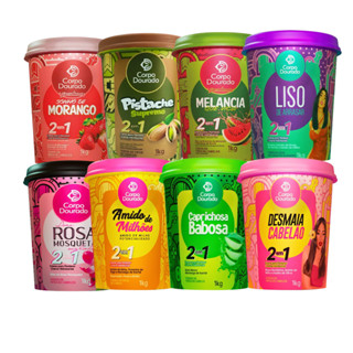 Potão 1kg Corpo Dourado 2 em 1 Creme Para Pentear + Hidratante Capilar Melancia, Pistache, Me cacheia Escolha a Sua: em Oferta na Shopee