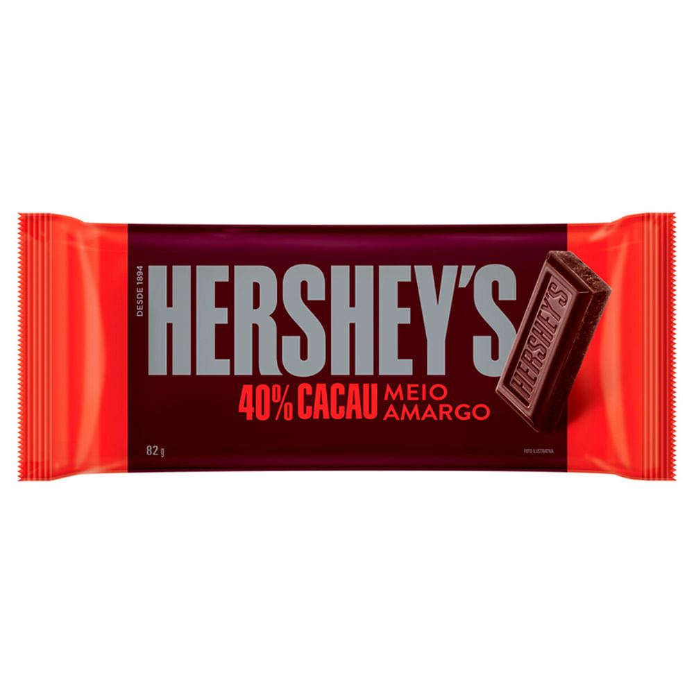Chocolate Hershey's Meio Amargo 82g em Oferta na Shopee