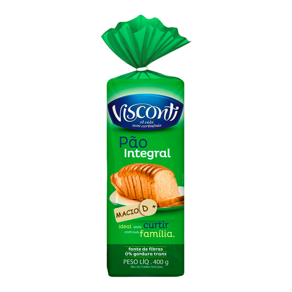 Pão de Forma Visconti Integral com 400g em Oferta na Shopee
