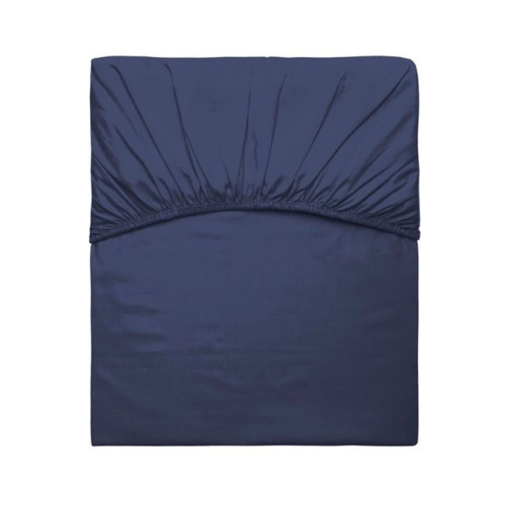 Lençol de Elástico 300 Fios Satinée Kacyumara Marinho em Oferta na Shopee