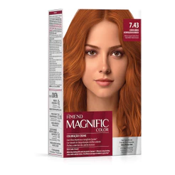Coloração Creme 7.43 Louro Médio Acobreado Dourado AMEND Magnific Color