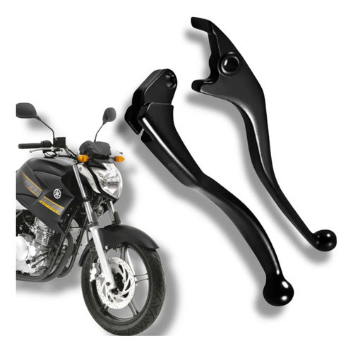 Par Manete Freio + Embreagem Ys 250 Ys250 Fazer 2005 A 2017 Preto