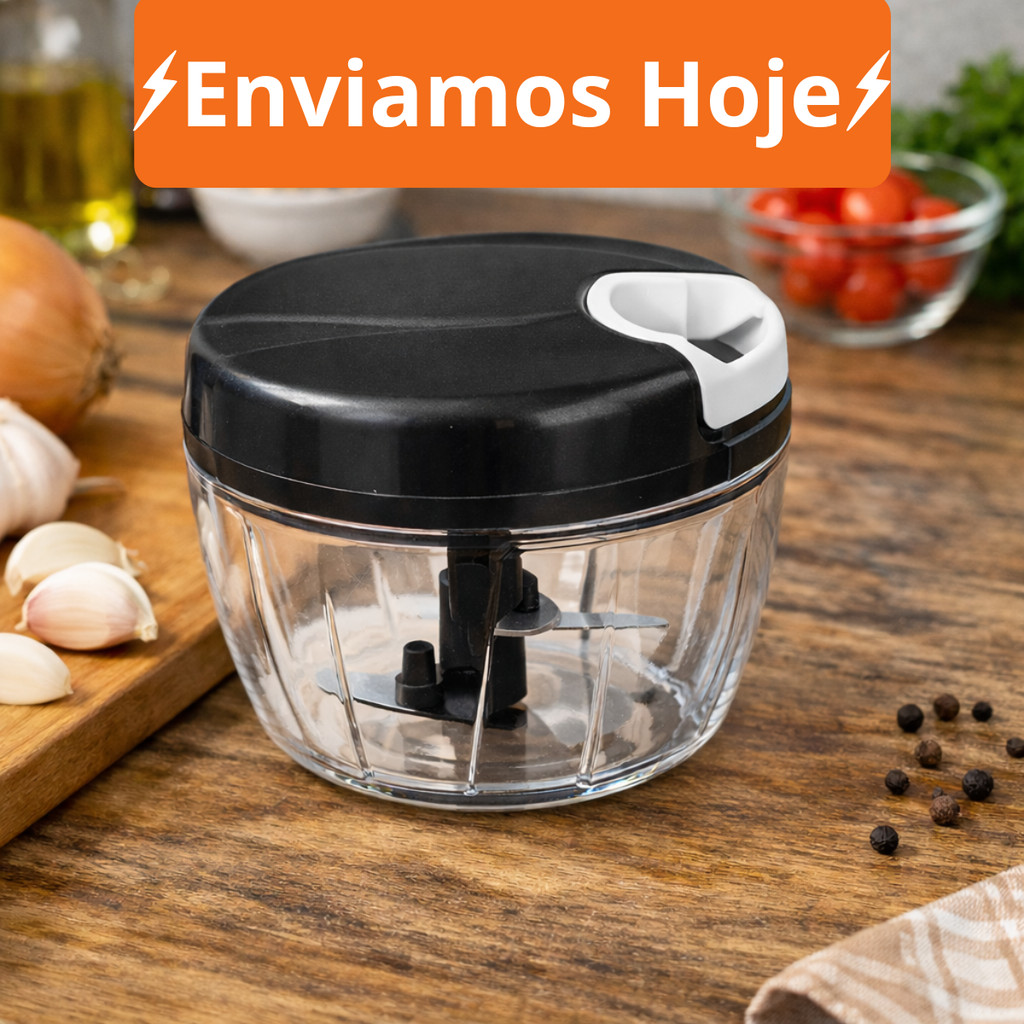 Processador Triturador de 500ML/ Grande de alimentos manual, 3 ORIGINAL LINE em Oferta na Shopee