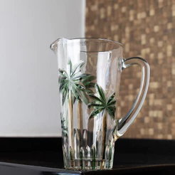 Jarra Palm Tree Handpaint 1,5L Cristal Ecológico - Wolff