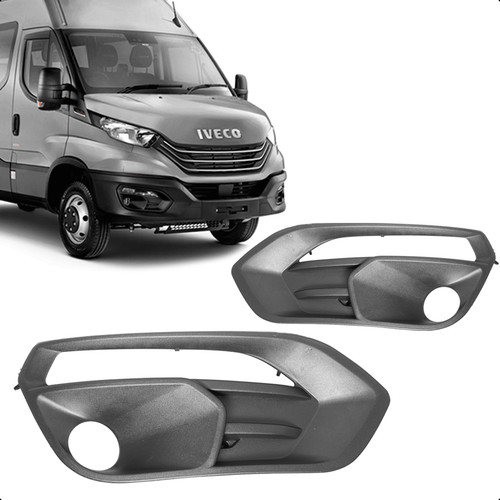 Moldura Milha Iveco 2020 2021 A 2024 Grade Auxiliar Com Furo