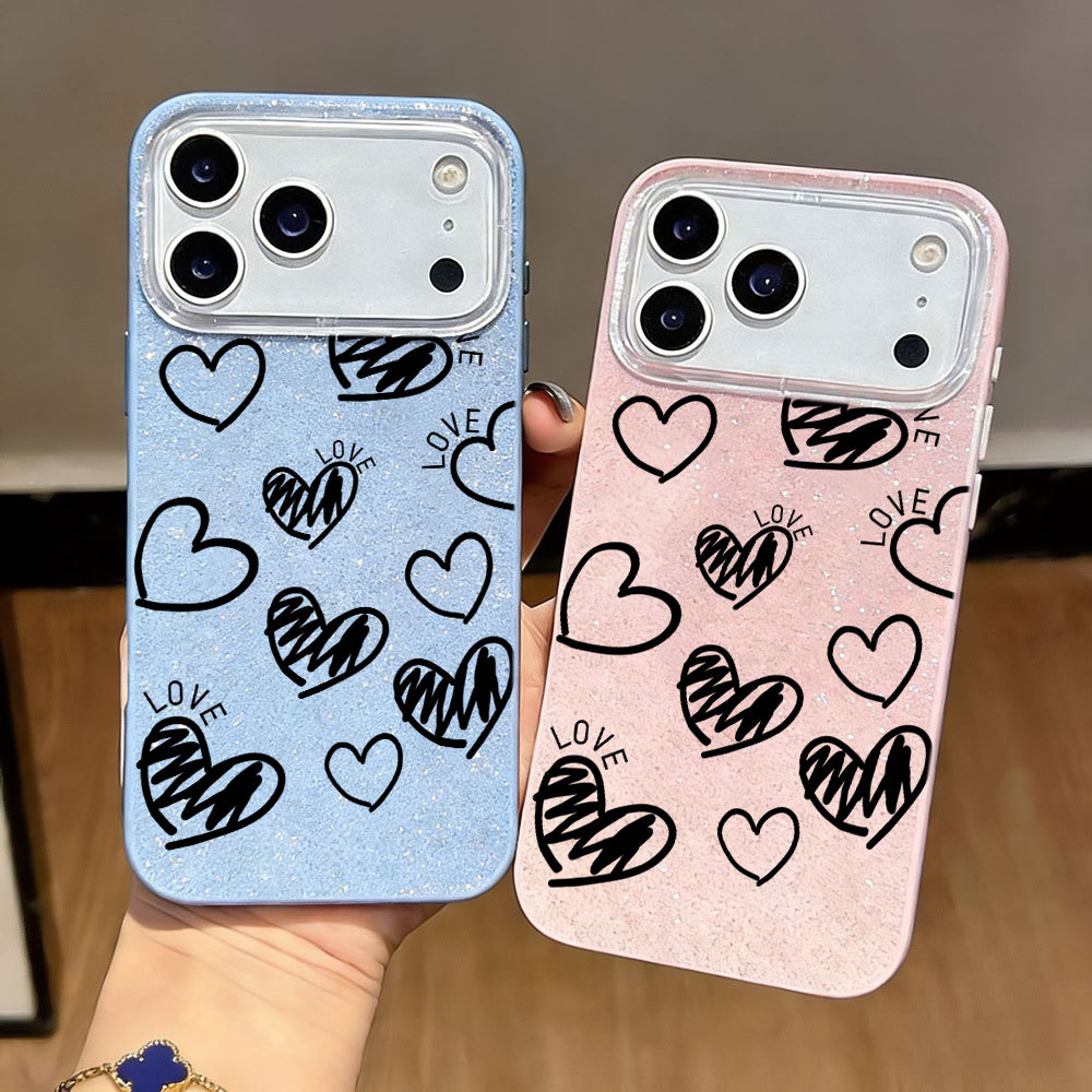 Capinha Capas Para Samsung A03 05 A06 A07 A12 A13 A14 A15 A16 A17 A20 A23 A32 A34 A36 A50 A51 Linha Normal Arte Coração
