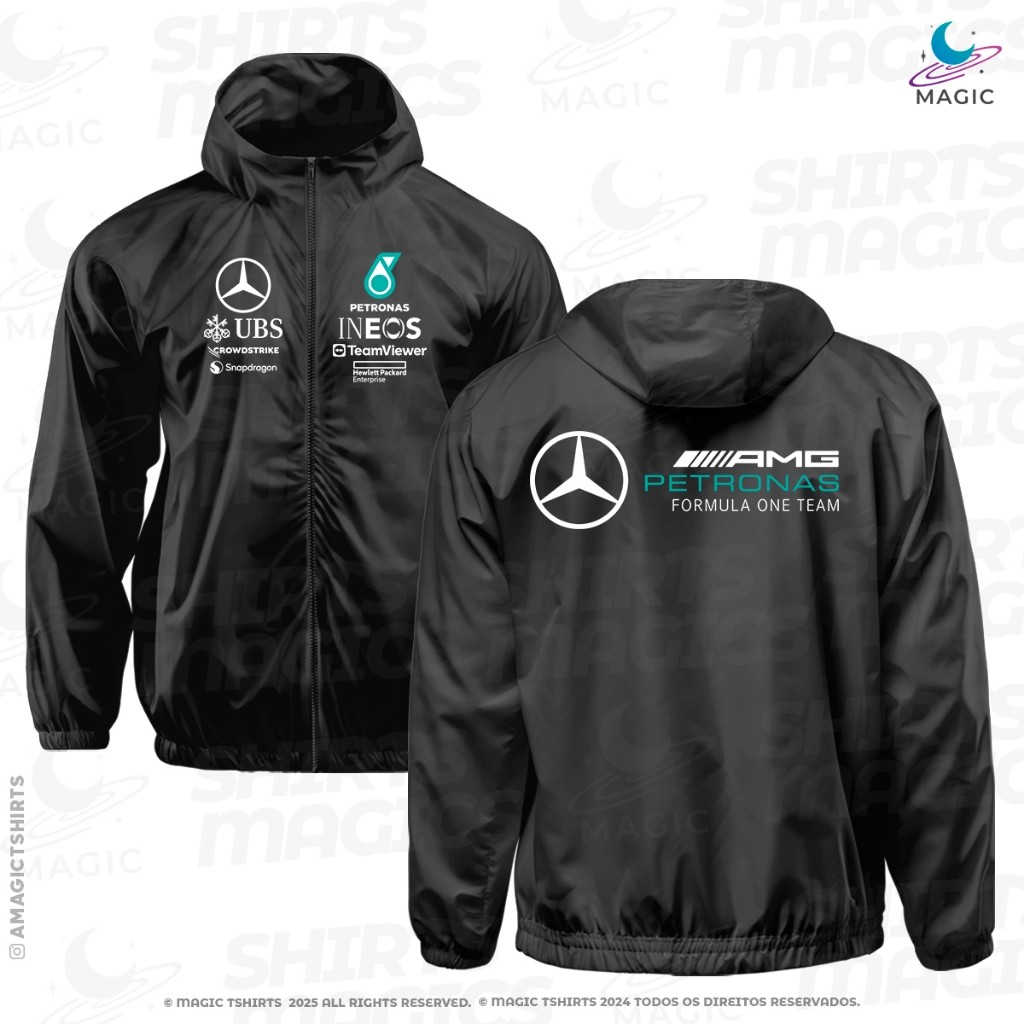 Blusa Corta Vento F1 Mercedes-Benz Limited unissex em Oferta na Shopee