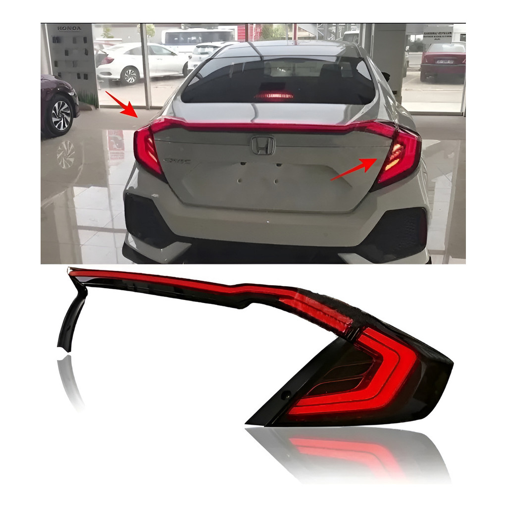Aerofólio Sequencial Full Led E Lanterna Civic G10 2021 Fumê
