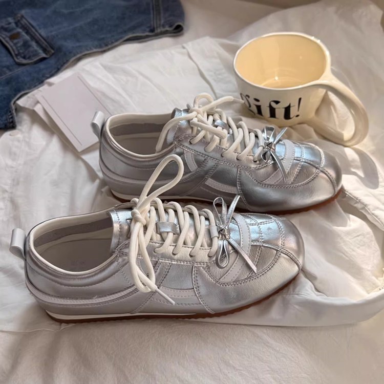 Tênis feminino sapatos de treinamento alemão feminino rendas tênis casuais sapatos brancos femininos tênis de sola macia