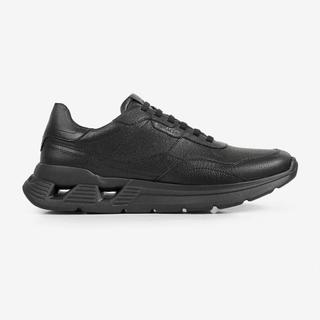 Sneaker Ferracini Masculino Speed de Couro Preto 8352-730E