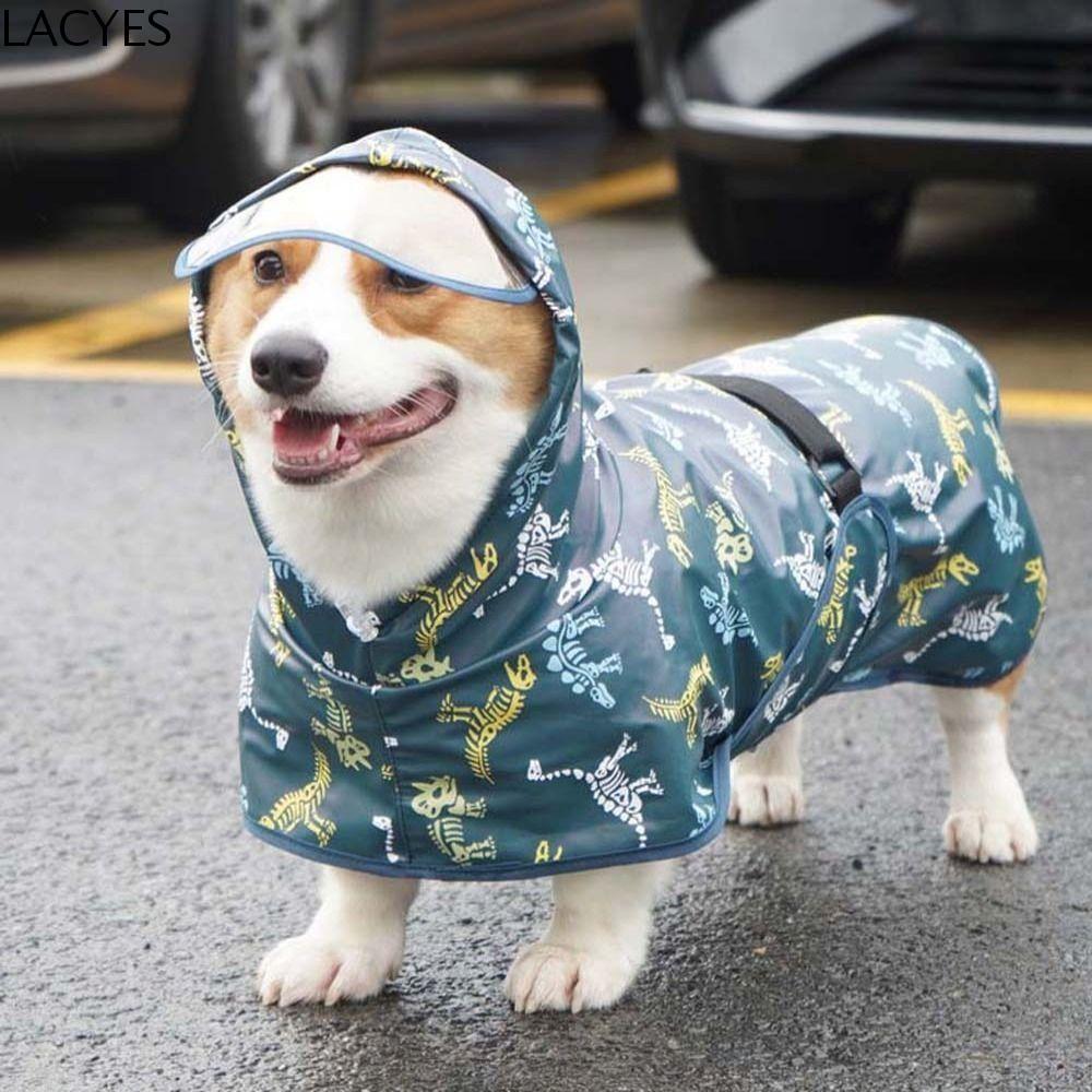 LACYES Capa De Chuva Para Cachorro , Casaco Fashion , Roupas Cães , Com Capuz , À Prova D'água , Suprimentos Animais De 