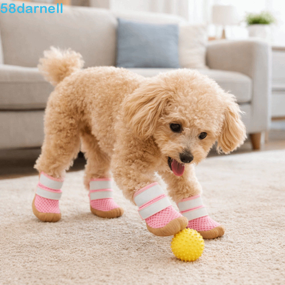 Sapatos De Malha Para Cães DARNELL , Botas Antiderrapantes Com Sola De Borracha Respirável , Protetores Resistentes Ao D