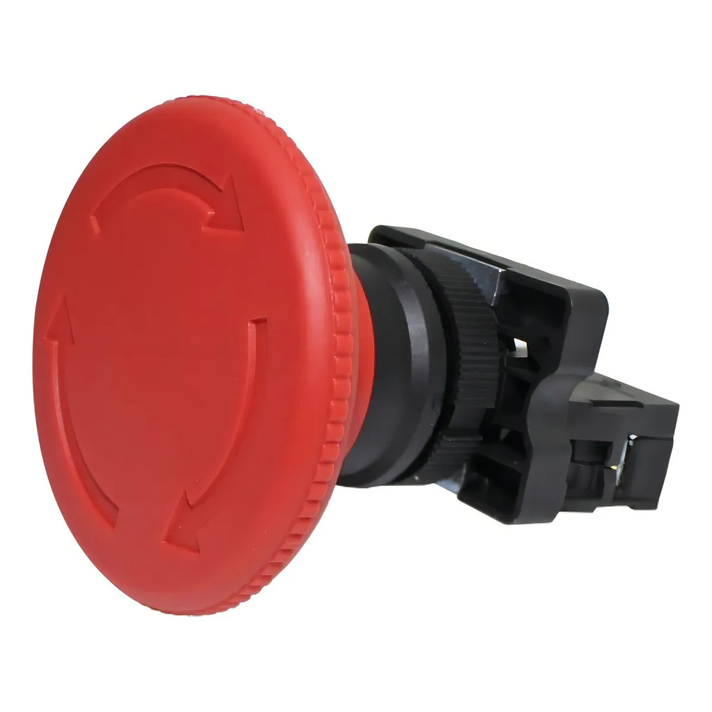 BOTÃO EMERGÊNCIA PLAST. 22MM C/COGUMELO 60MM VM 1NF P20BYR-R-1B - METALTEX