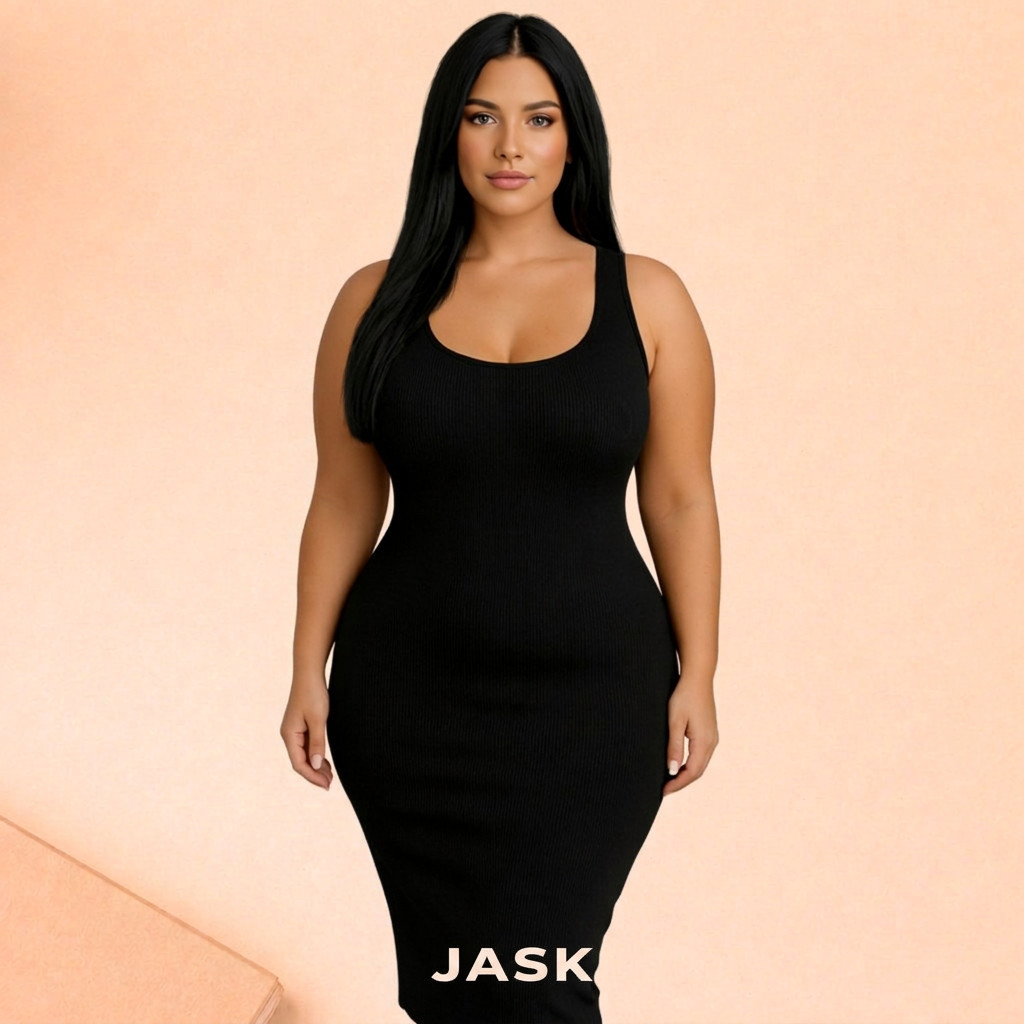 Vestido Midi Plus Size Anarruga 44 Ao 50 – Modela O Corpo, Conforto E Sem Transparência