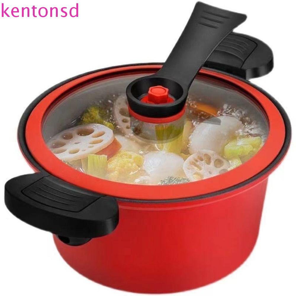 Panela De Pressão KENTONSD 3.5L , Tampa Com Micro Revestimento Antiaderente , Guisado Espessada Verde Vermelho