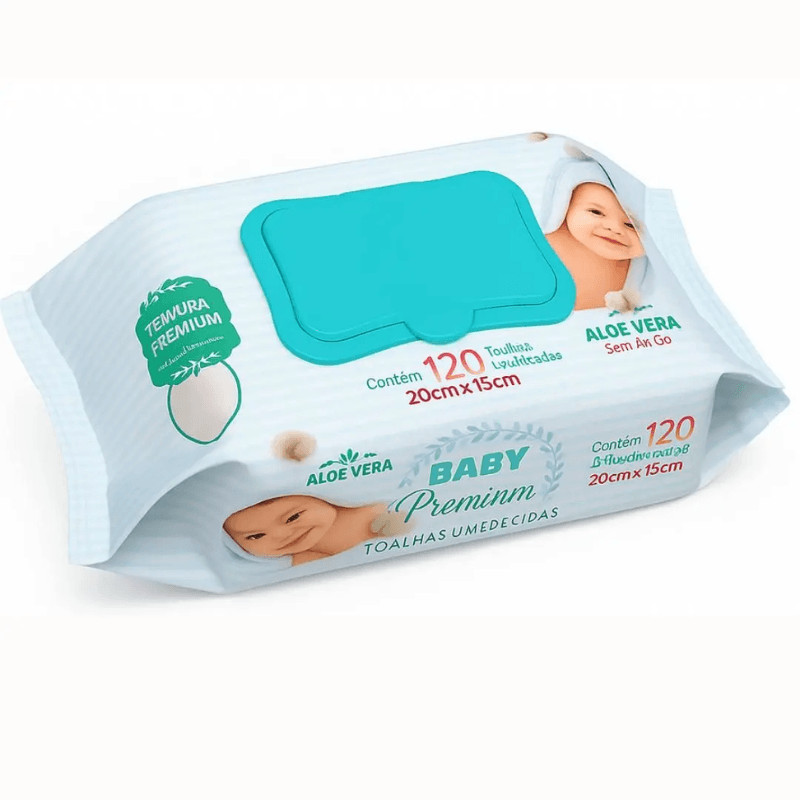 Toalha Umedecida Marigold Premium com 120 unidades