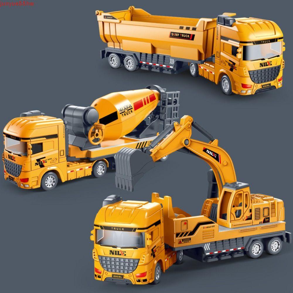 Brinquedo Modelo De Escavadeira JUNYUE , Caminhão De Engenharia De Carro Em Escala 1 : 50 , Brinquedos Misturador De Sim