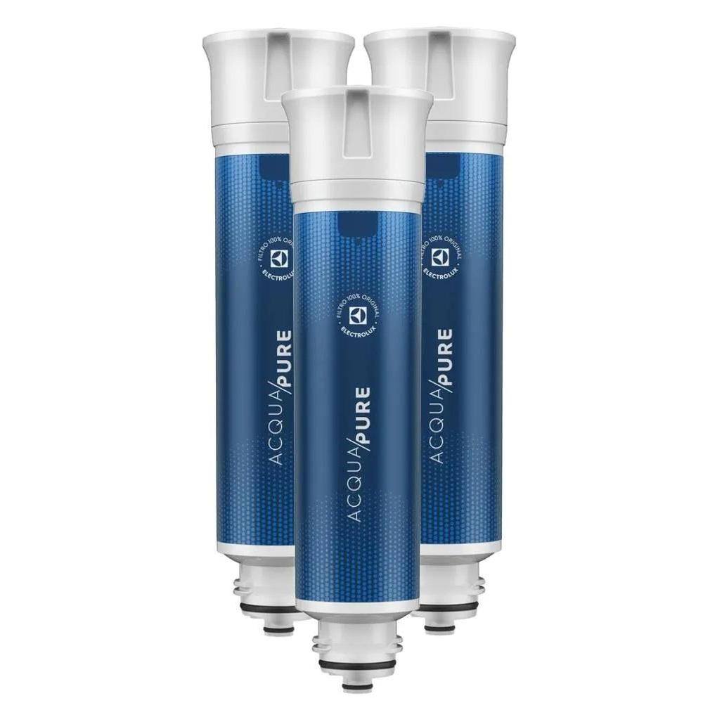Kit 3 Filtros/Refis Original de Água Acqua Pure para Purificador Electrolux PC01B, PC01X, PE15B, PE15X e PE15P