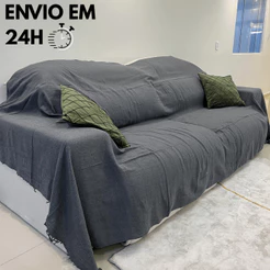 Manta Para Sofá King Size Gigante 4,00 x 1,80 Capa Tipo Protetora Decorativa 4 Metros Luxo