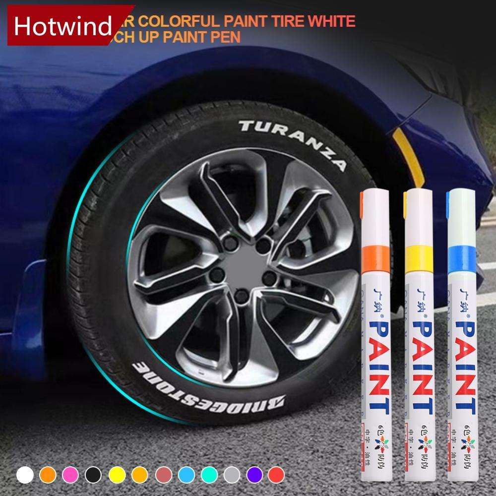 HOTWIND Universal Carro Colorido Pintura Pneu Marcador Branco Retoque Caneta De J6O7