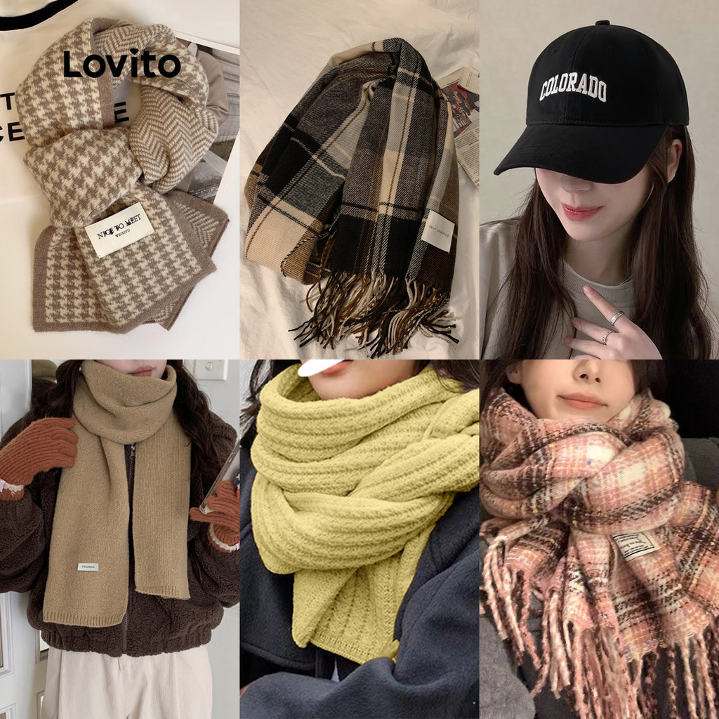 Lovito Special Casual Hats & Scarves for Women (Size FACC) em Oferta na Shopee