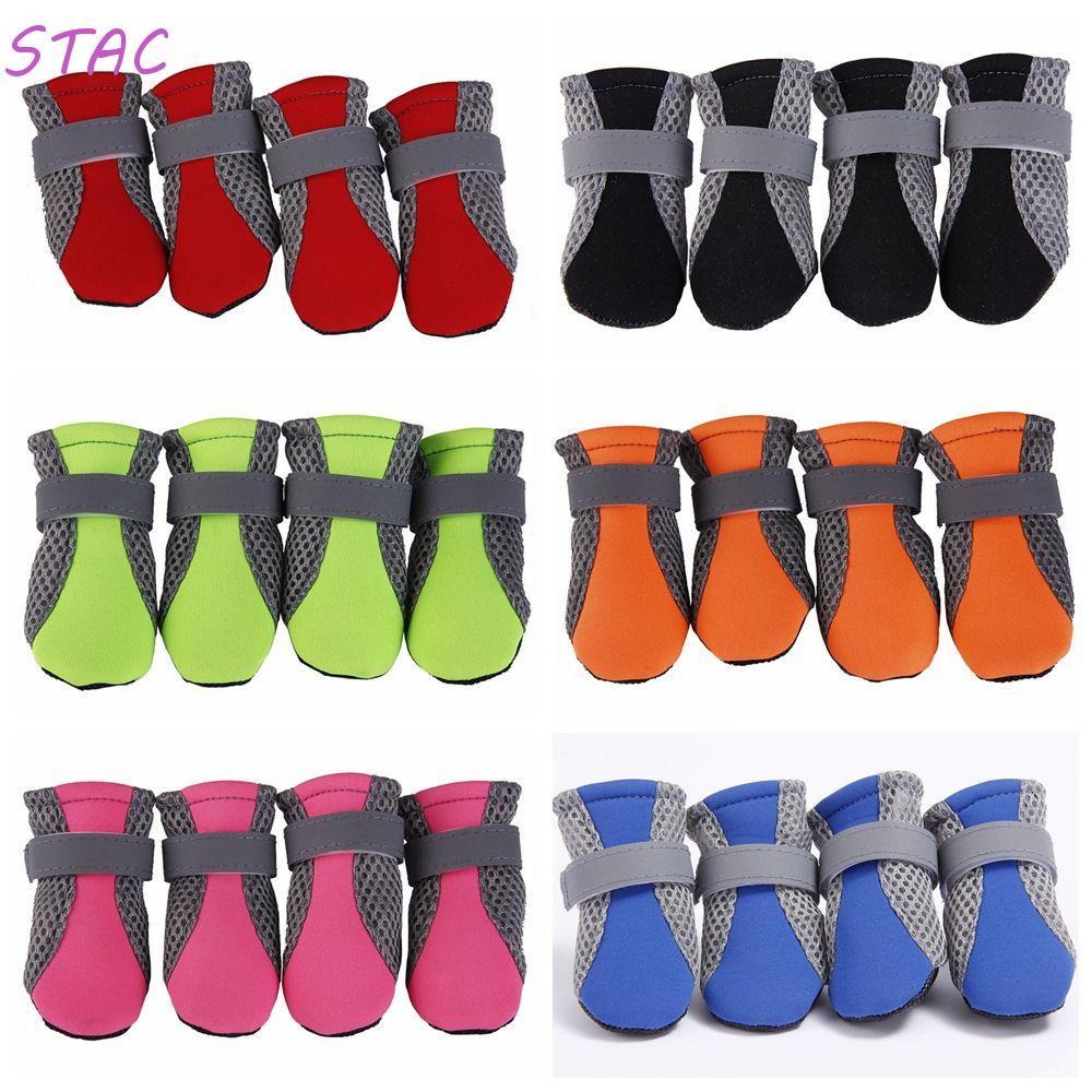 Sapatos Para Cães STAC Pequenos E Grandes , Protetores Poodle Yorkshire Com Listras Reflexivas , Botas De Chuva Animais 