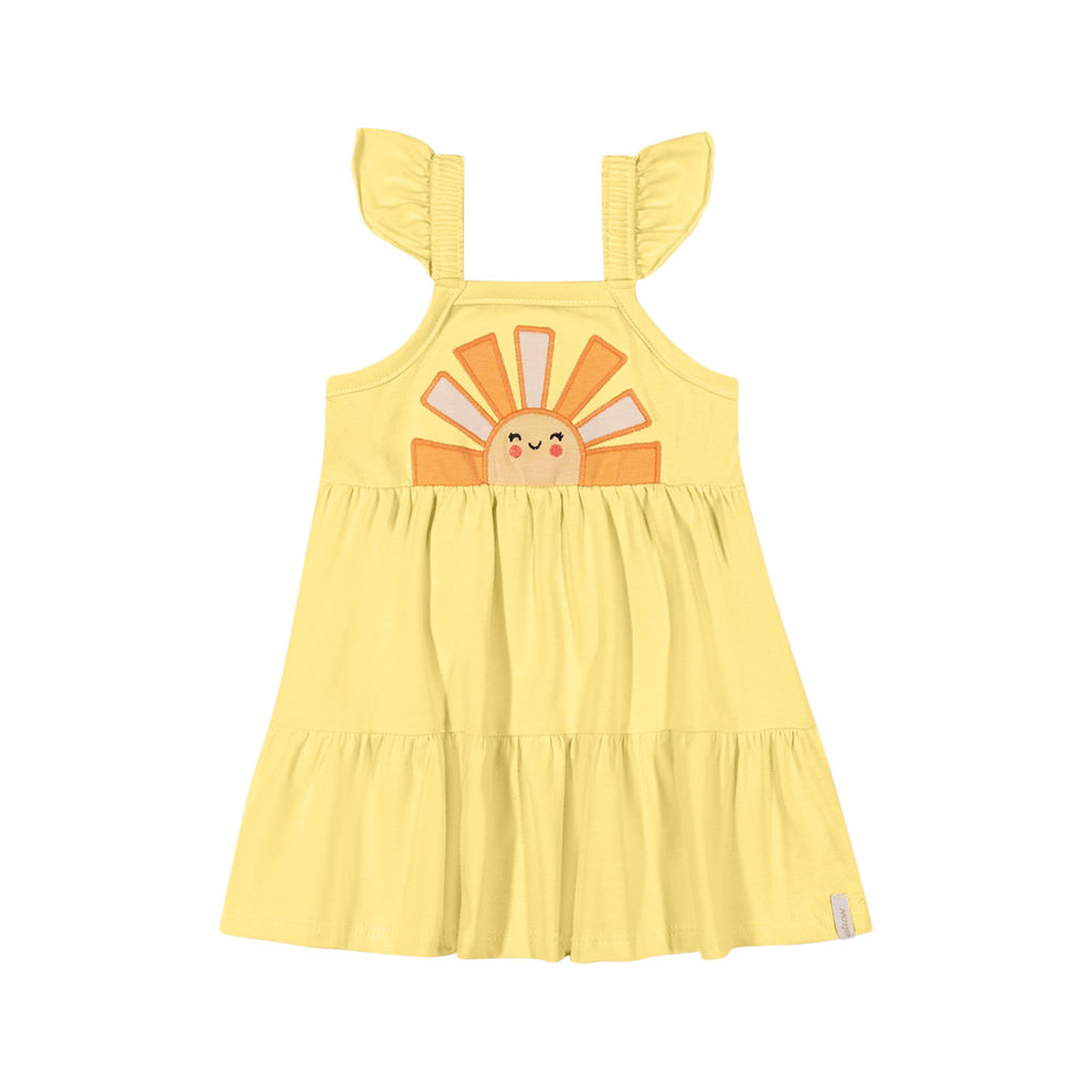 Vestido Bebê Menina Raio de Sol Elian Amarelo