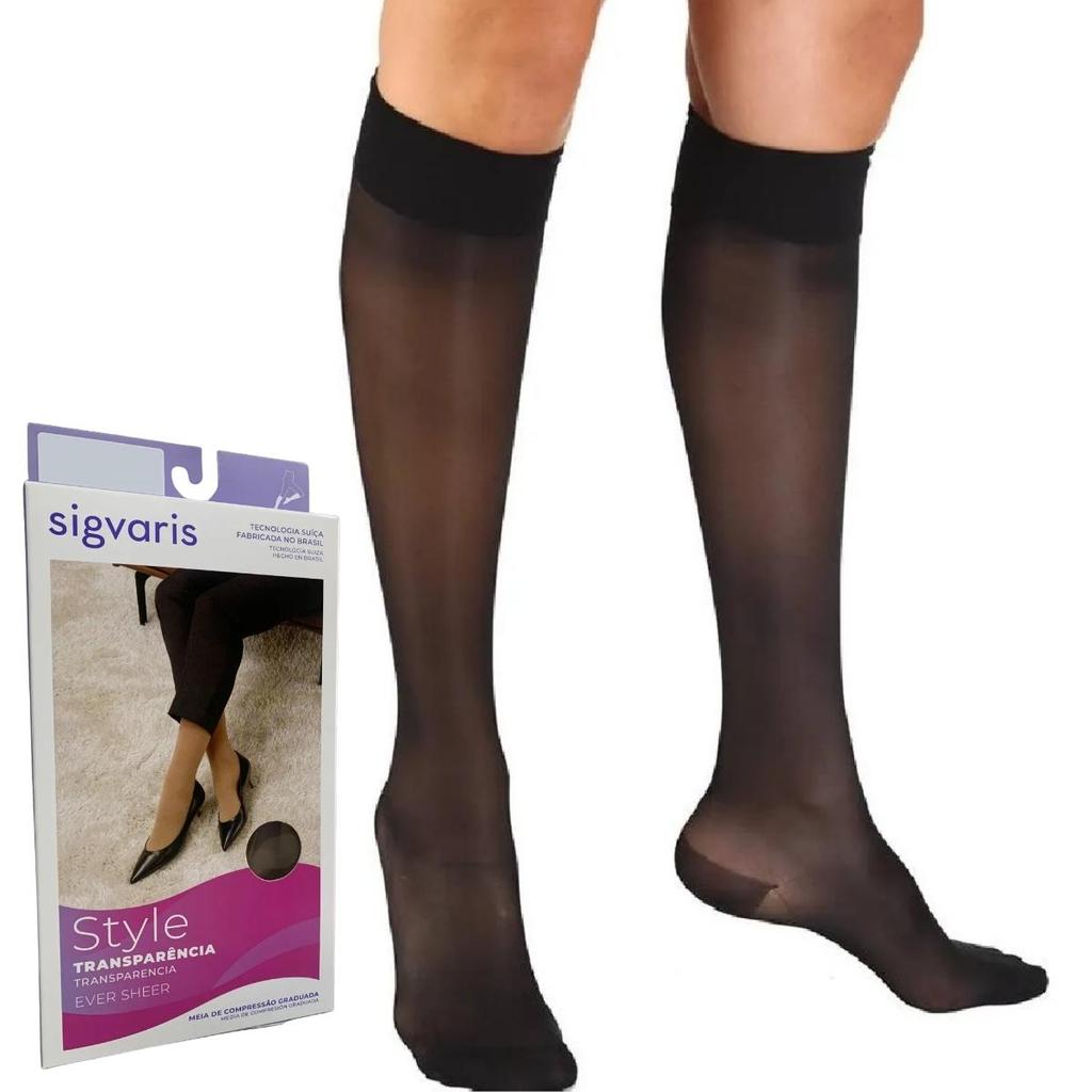 Meia Tratamento Compressiva 20-30 Ever Sheer Preta Sigvaris