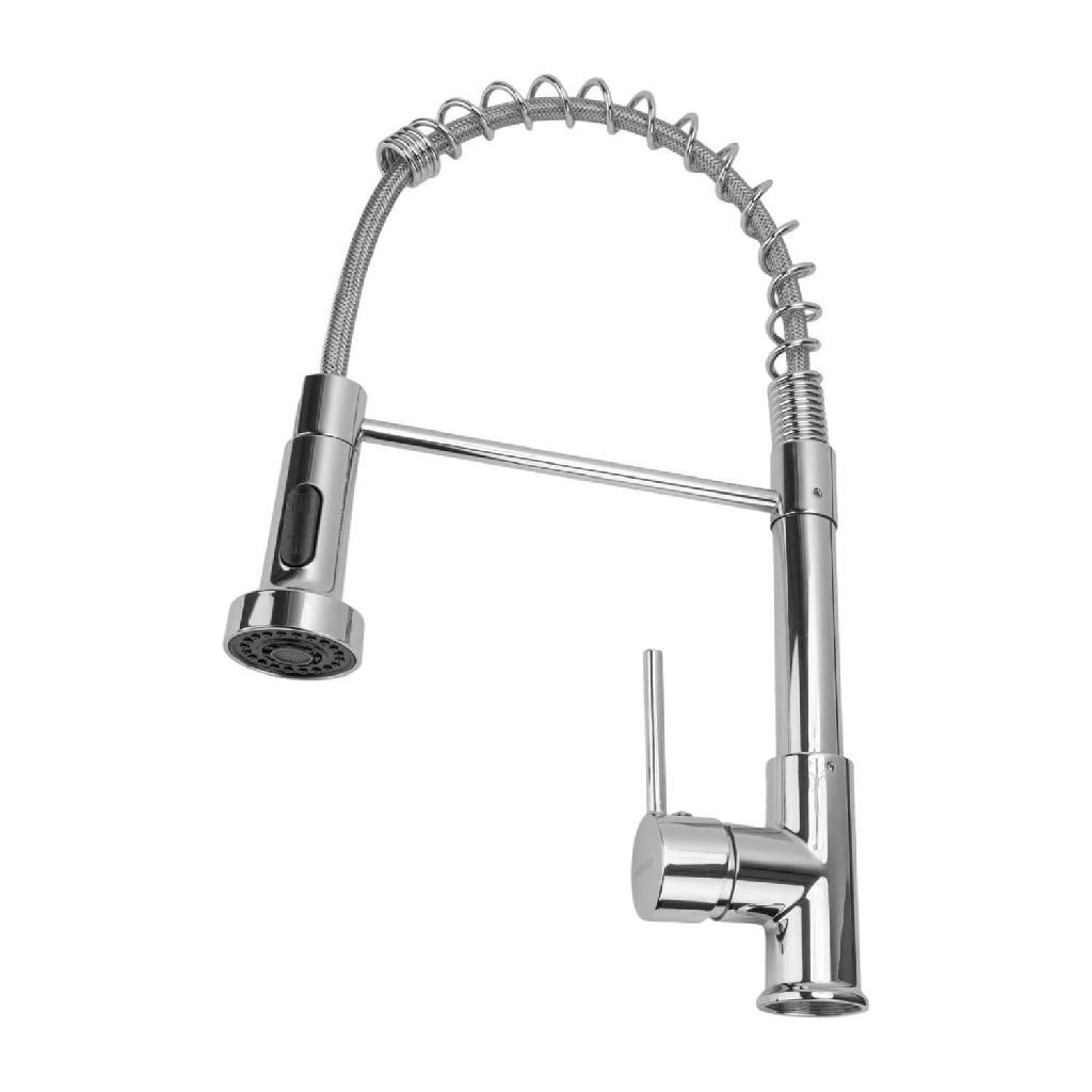 Torneira Flexível Bancada Gourmet Misturador Cromado e Preto