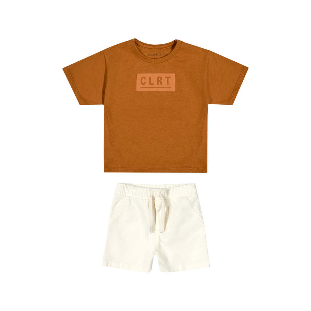 Conjunto Bebê Menino Estampa Relevo Colorittá Marrom