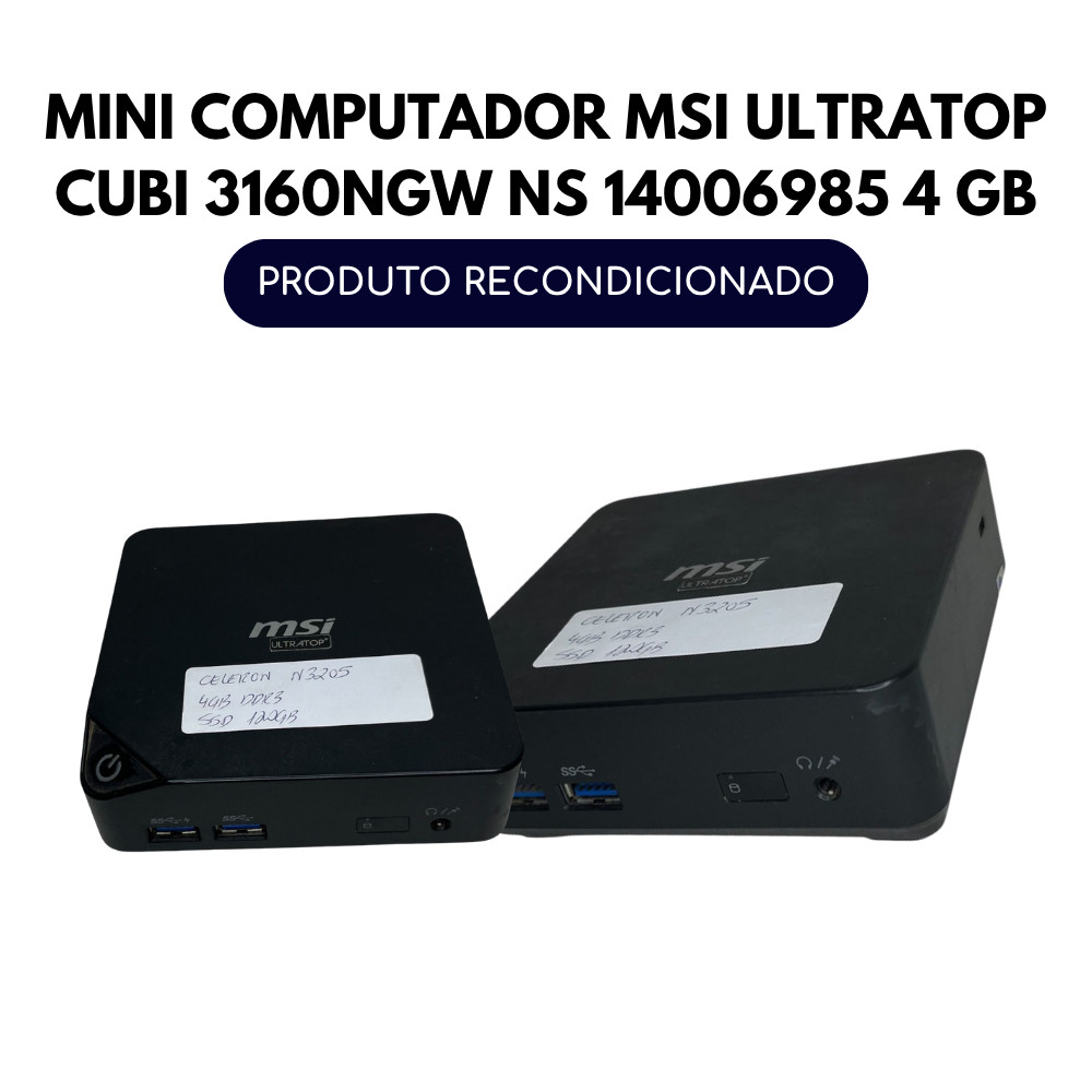 MINI COMPUTADOR MSI ULTRATOP CUBI 3160NGW NS 14006985 4 GB