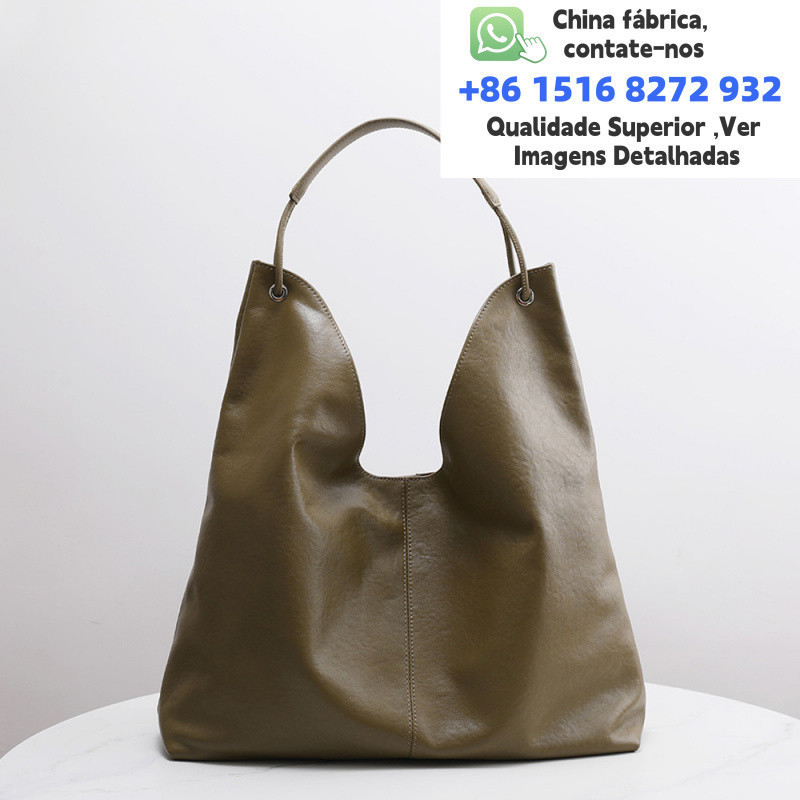 F Bolsa feminina feita de couro curtido vegetal de primeira camada, textura Popular de couro genuíno, Design de grande c