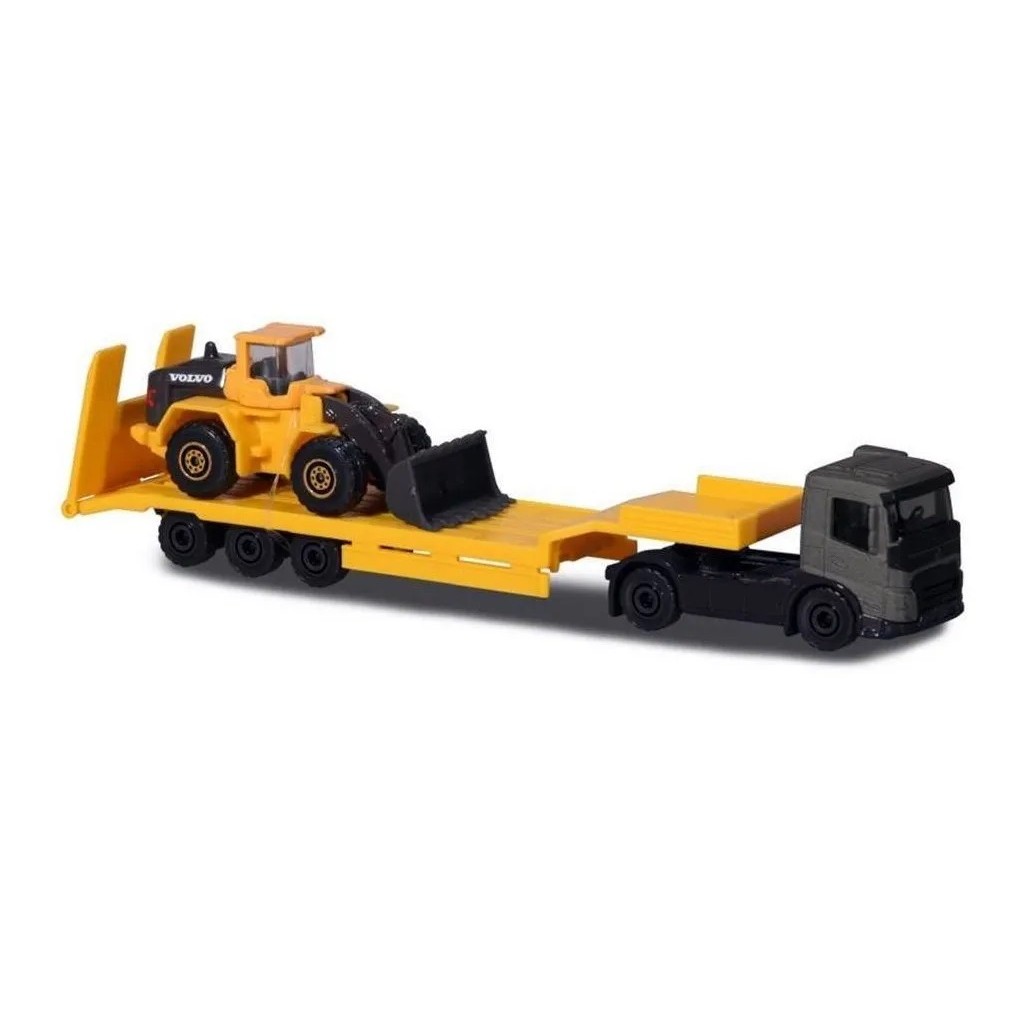 1/87 Majorette Miniatura Volvo Construção - Prancha e trator