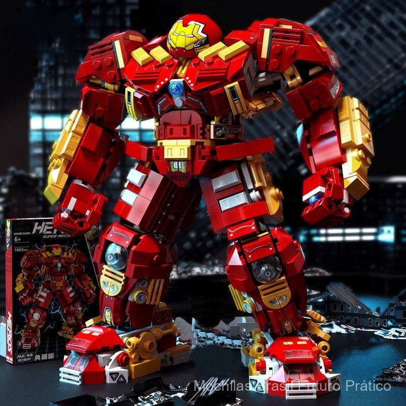 Armadura Anti-Hulk do Super-Herói Homem de Ferro Compatível com Blocos de Lego, Brinquedo de Montar para Meninos, Presen