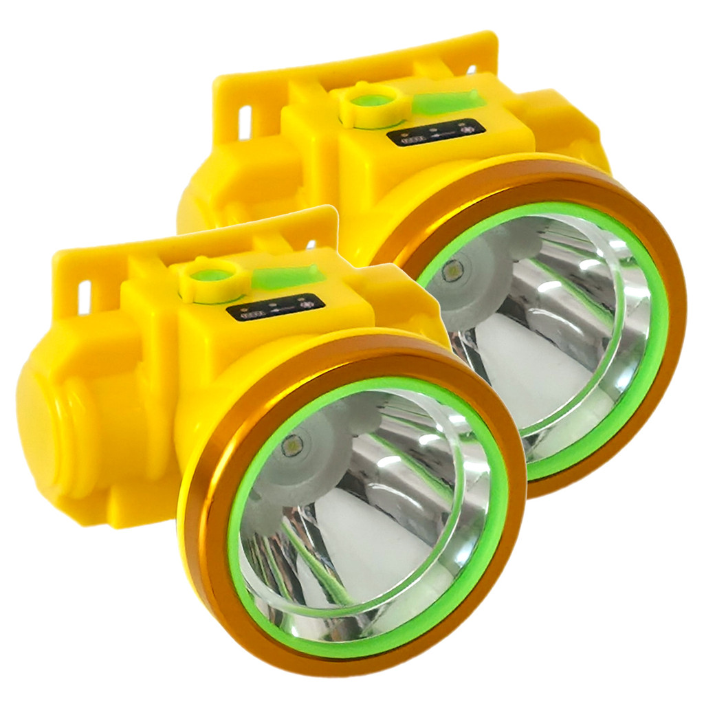 2 Lanterna De Cabeça Recarregável Super Led 3W Usb 800m Ah