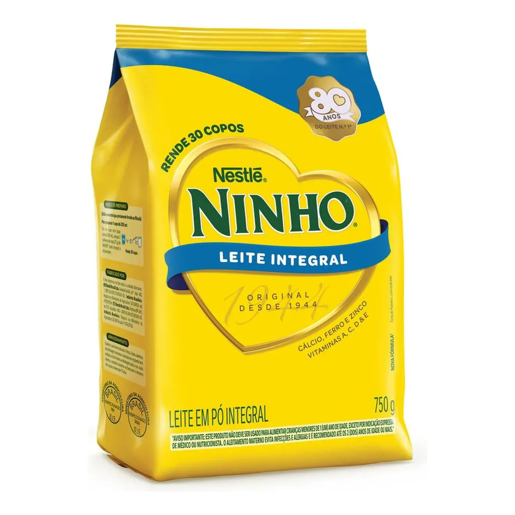 Leite Pó Integral Ninho Pacote 750g